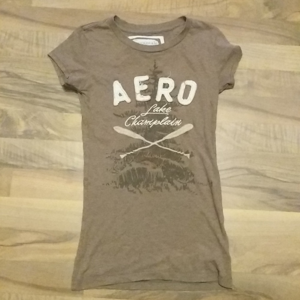 Junior size XS Extra Small Aeropostale Shirt Brown